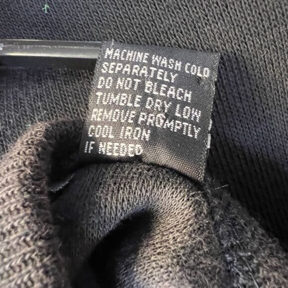 Reference Point Black Cardigan with Pink Palm Tree Embroidery - Size L - Picture 8 of 8